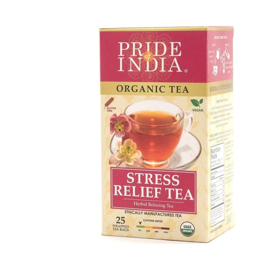Organic Stress Relief Tea Bags (Caffeine Free) - Pack of 6